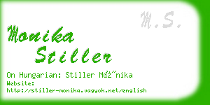 monika stiller business card